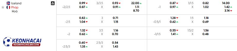 Tỷ lệ soi kèo Iceland vs Pháp Tỷ lệ soi kèo Iceland vs Pháp