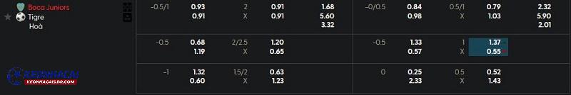 Tỷ lệ soi kèo Boca Juniors vs Tigre Tỷ lệ soi kèo Boca Juniors vs Tigre